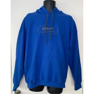 Men’s Blue Hooded Pullover Sweatshirt